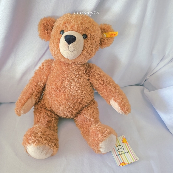 Steiff Happy Teddy Bear Plush Stuffed Toy With Tags 14 Inch 012617 - Picture 1 of 11